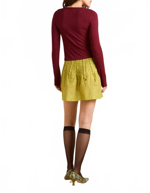 Damson Madder Glinda Ruffle Minirock Golden Lime US 8 3