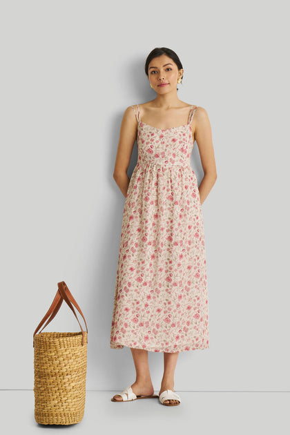Reistor Träger Midi-Kleid mit Raffung Multi 2