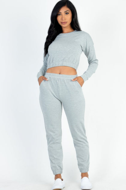 TRUEDAMES Pullover and Joggers Set Beige Large 4