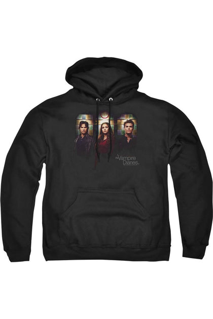 Gildan Vampire Diaries Stained Windows Hoodie Black XLarge 2