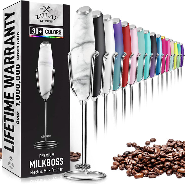 Zulay Kitchen Milk Frother with Stand 2