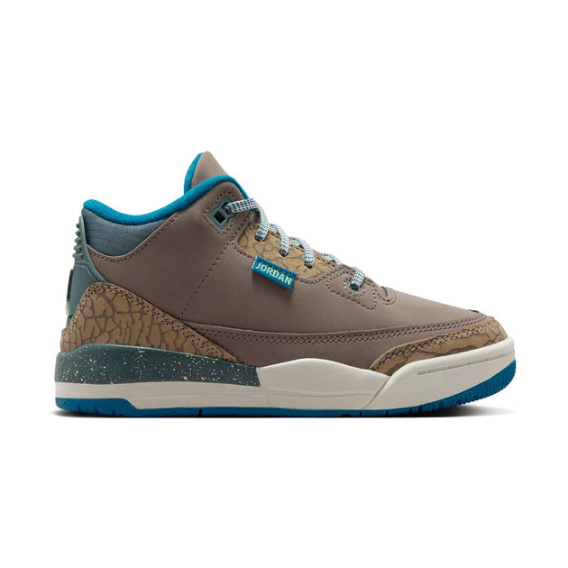 Jordan 3 Retro Olive Gray Little Kids Shoes Grey US 3 2