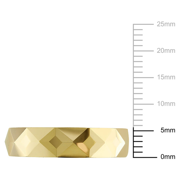 Mimi & Max Asteria Faceted Wedding Band Yellow Gold US 11 4
