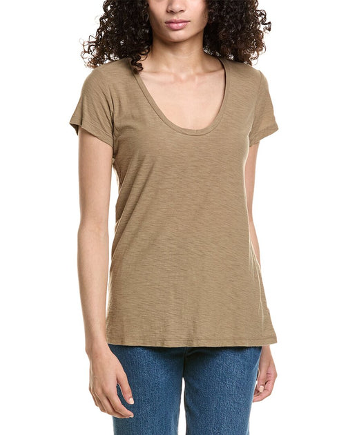 James Perse Solid T-Shirt Brown US 0 2