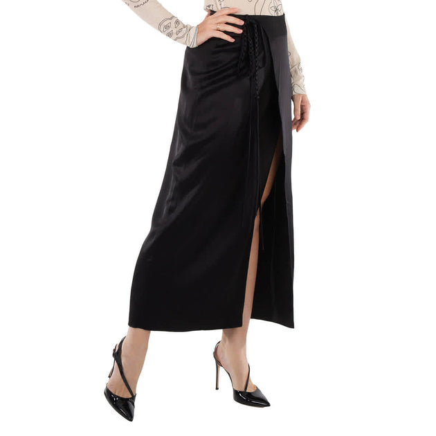 Nanushka Racha Wrap Skirt Black Medium 3