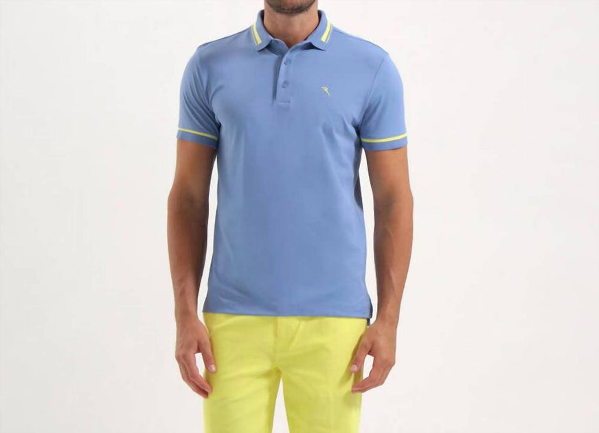 Cherv Allow Stretch Piquet Polo Blue XXL 2