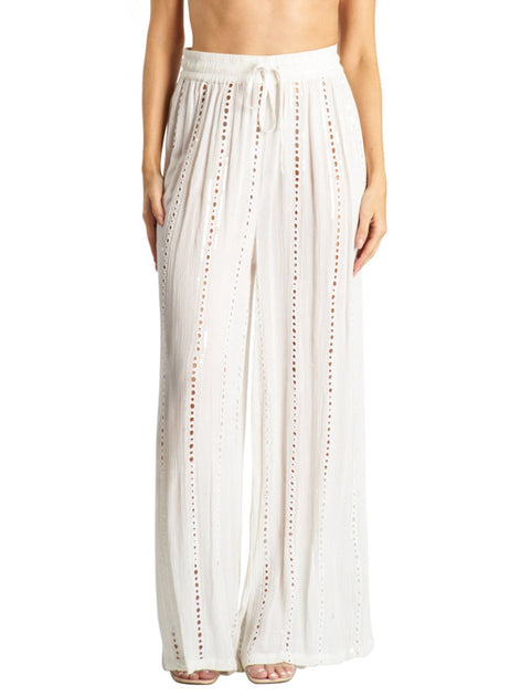 La Moda Clothing Trompe Drawstring Pantalon Large Blanc Large/XLarge 2