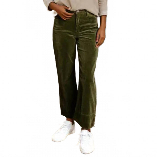Daisy Tech Rough Ridge Cords Wide Leg Pants Green Medium 2
