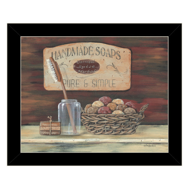 Hivvago Handmade Soaps Framed Print Black 35.56x43.18 cm 3