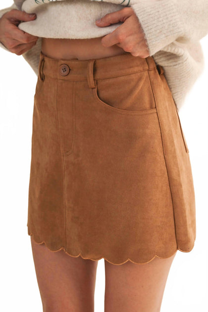 Klesis Scallop Skirt Brown Large 3