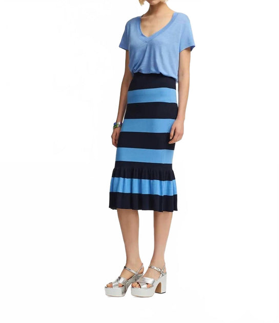 Essential Antwerp Fiesta Knitted Skirt Blue S 2
