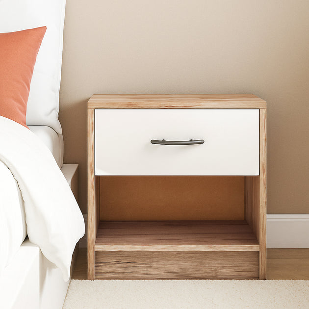 Hivvago Bedside Table Brown 6