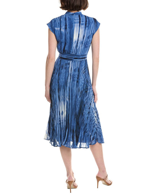 Tahari ASL Midi Dress Blue US 12 3