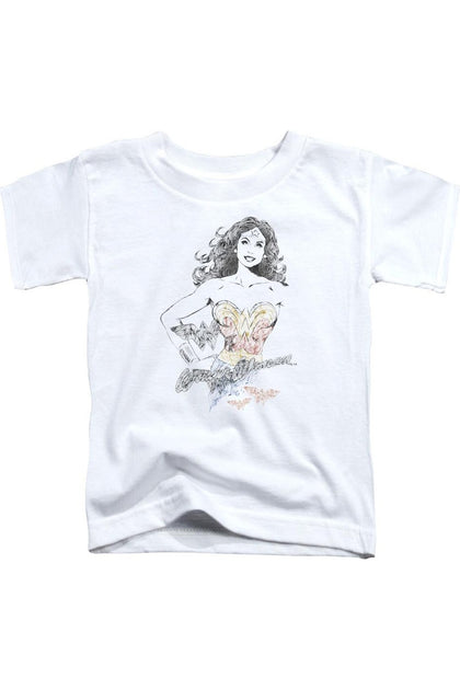 Gildan DC Wonder Woman Squiggles T-Shirt White 4 Years 2