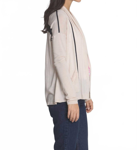 LABEL+thread Brooklyn Drape Cardigan White XS 4