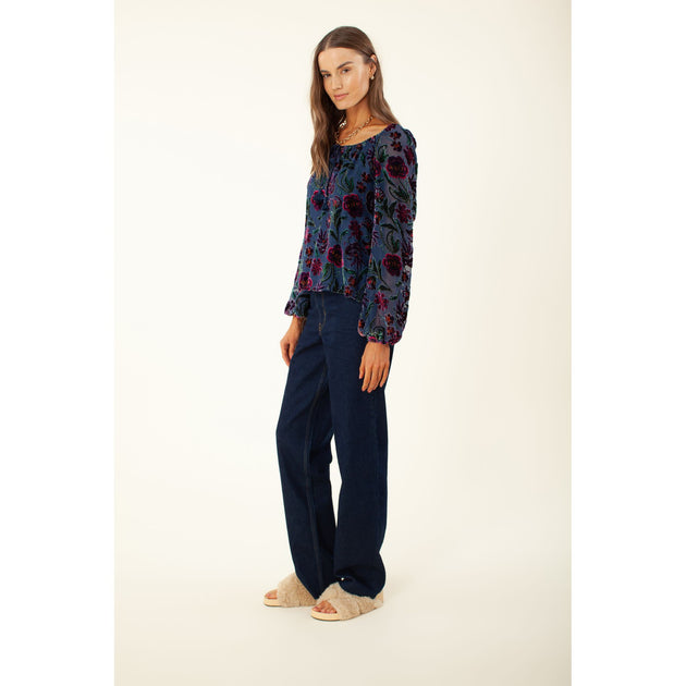 HALE BOB Edessa Samt Burnout Oberteil Pink Small 4