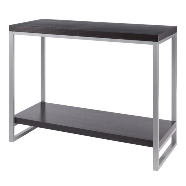 Hivvago Jared Console Table Gray and Espresso 2