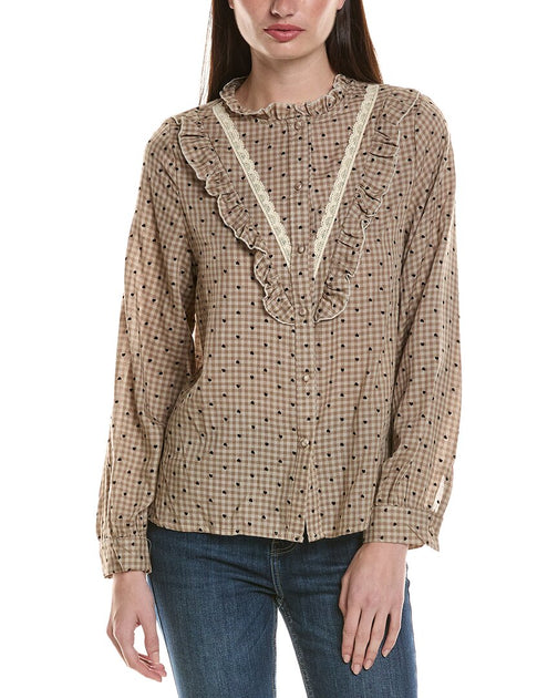 Anna Kay Komane Bluse Braun Small 2