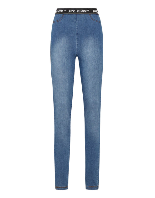 Philipp Plein Denim Super High Waist Legging Multi 27 3