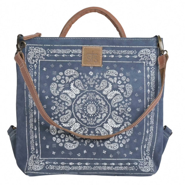 NEW STS RANCHWEAR bandana dixie backpack in blue Bandana Dixie Backpack By STS – Indian Traders (L7 Enterprises) main image 3