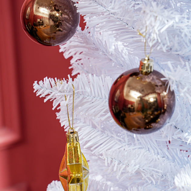 Streamdale 8FT Slim Artificial Pencil Christmas Tree White 3