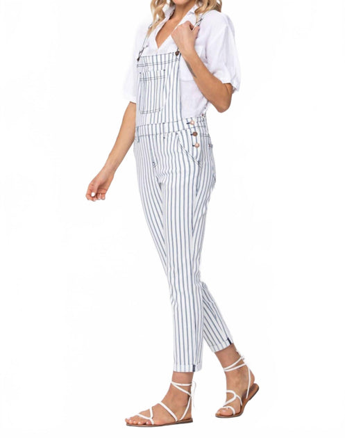 Judy Blue Boyfriend Overalls White Large 4