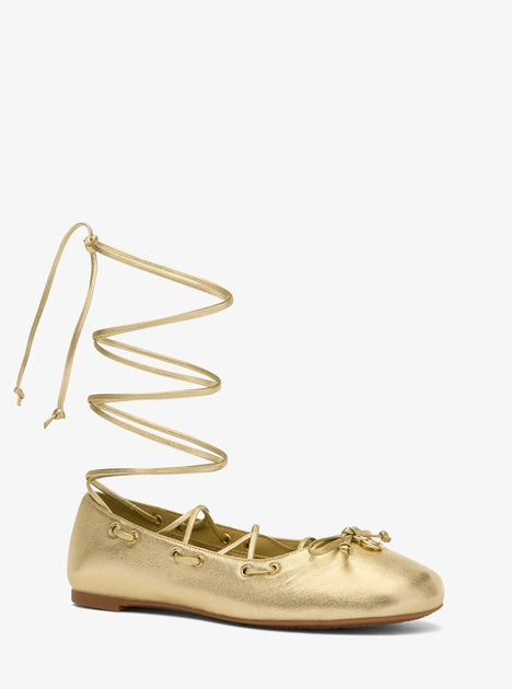 Michael Kors Shae Flex Ballet Flat Gold US 6.5 4