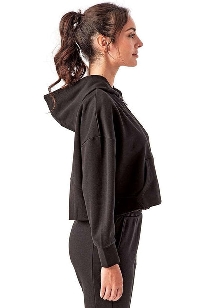 TriDri Alice Half-Zip Hooded Sweatshirt Black XSmall 3