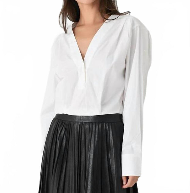 A.L.C. Jordan Top Long Sleeve White US 12 2