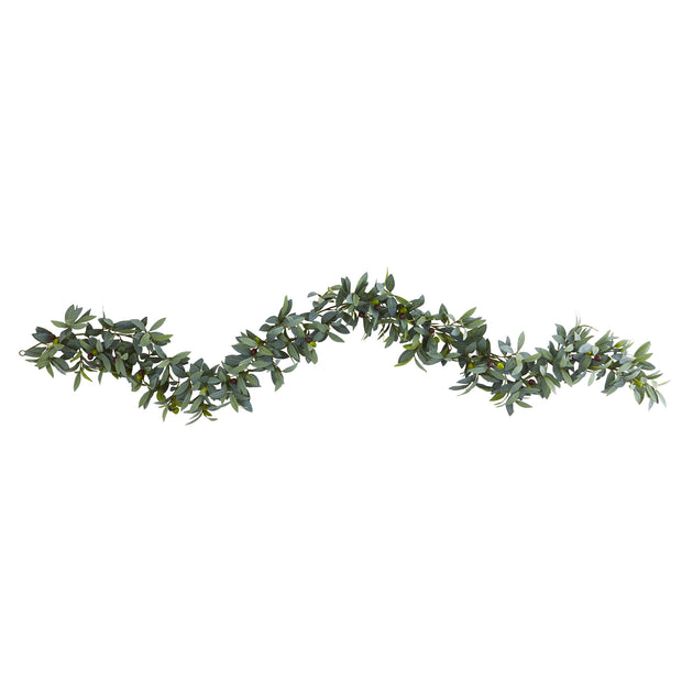 Hivvago Artificial Garland Olive Green 6.5ft 2