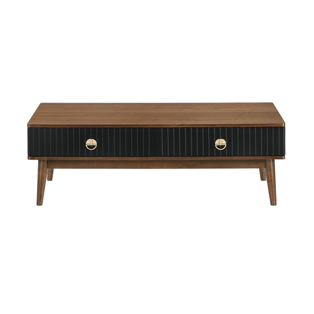 Hivvago 47-inch Rectangular Coffee Table Brown 2