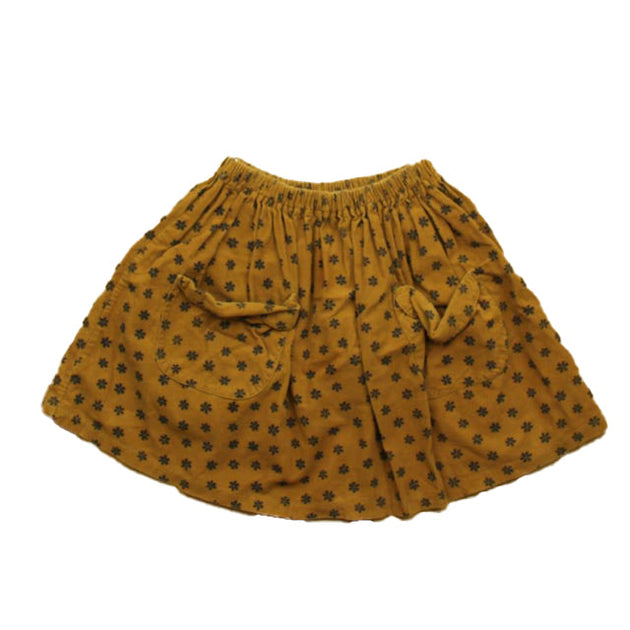 Mabo Girls Floral Skirt Brown US 12 3