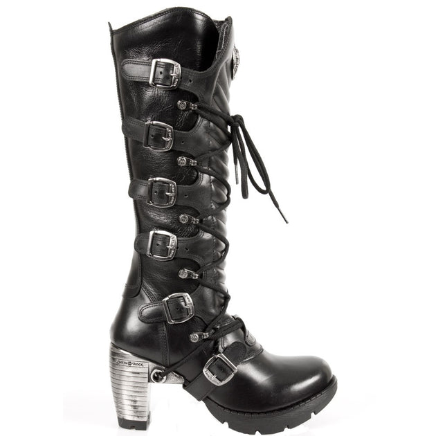 New Rock TR004-S1 Knee High Boots Black EU 43 2