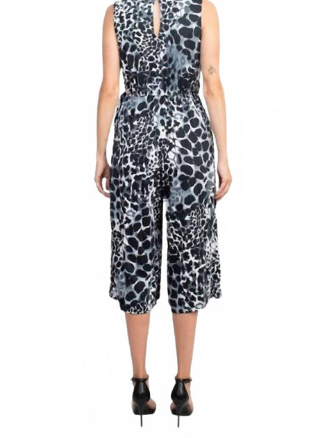 Emma & Michele V-Neck Sleeveless Tie Side Jumpsuit White Large 4