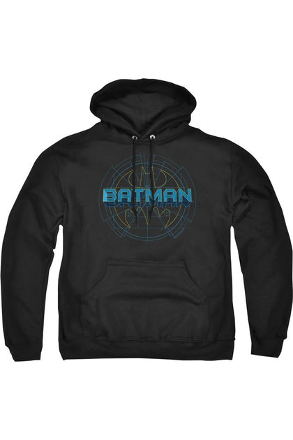 Gildan Batman Bat Tech Logo Adult Hoodie Grey Medium 2
