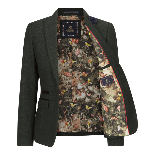Infinity Tweed Blazer Green Check US 4 4