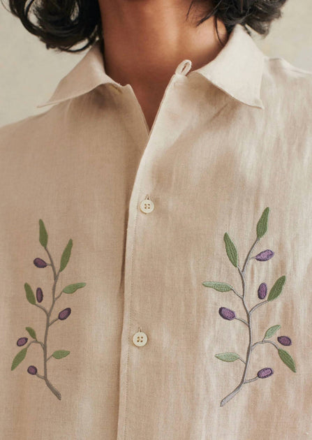 De Bonne Facture Camp Collar Embroidered Shirt Multi XXL 4