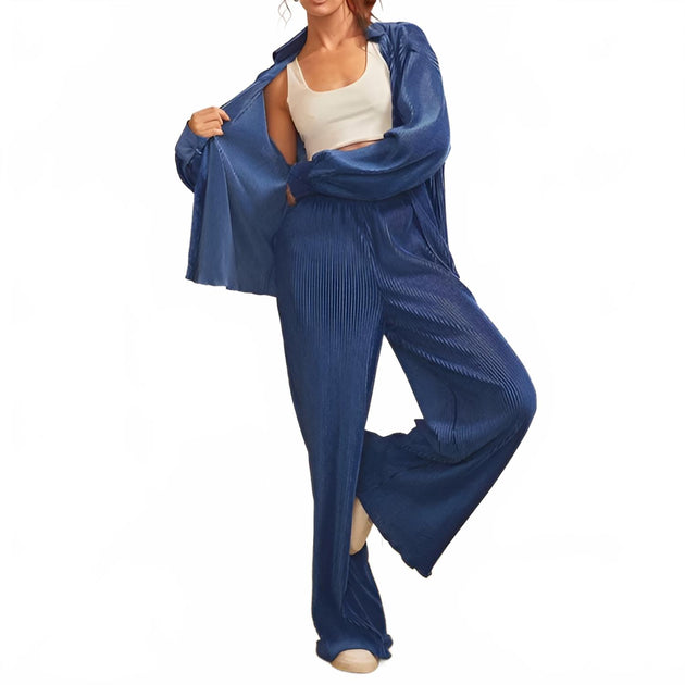 Main Strip Velvet Over Shirt Blue Small 2