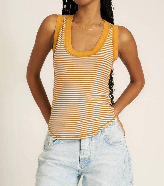 Pro-Ject Hits Different Gestreiftes Tank Top Orange Large 2