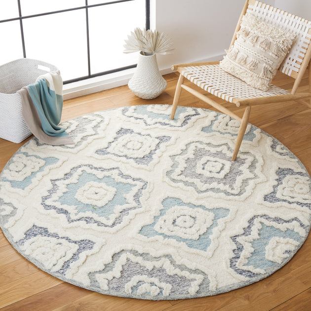 Safavieh Metro MET111 Area Rug Ivory Light Blue 4