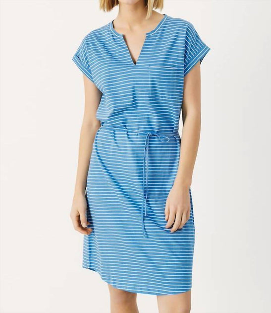 Part Two Riviera Stripe Ilima Dress Blue Large 2