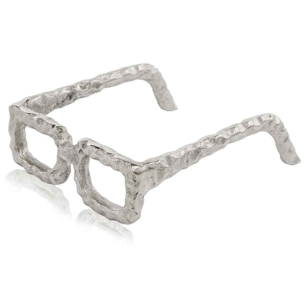 Hivvago 7 inch Silver Aluminum Eyeglasses Sculpture 3