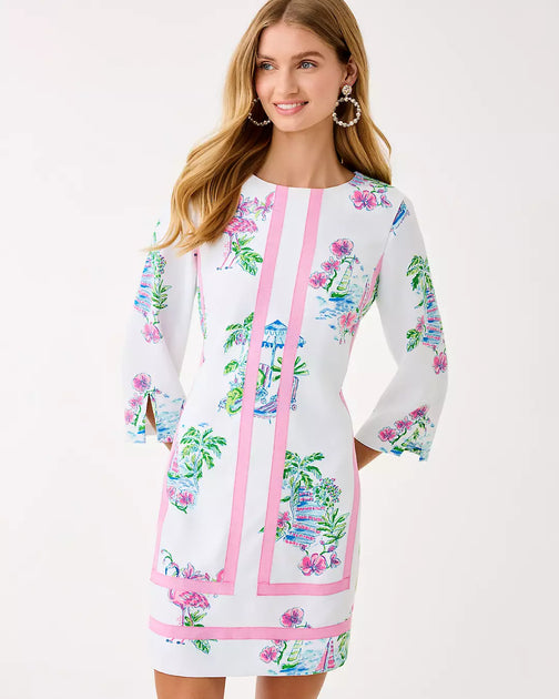 Lilly Pulitzer Margaux 3/4 Sleeve Shift Dress Multi US 4 2
