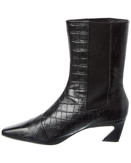 Reiss Mina Leather Chelsea Boot Black EU 37 3