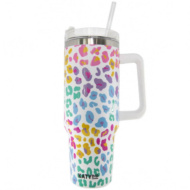 Katydid Pastel Leopard Stainless Steel Tumbler 40 oz Pink 2