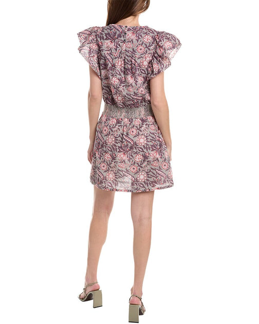 Lilla P Smocked Waist Mini Dress Pink Medium 3