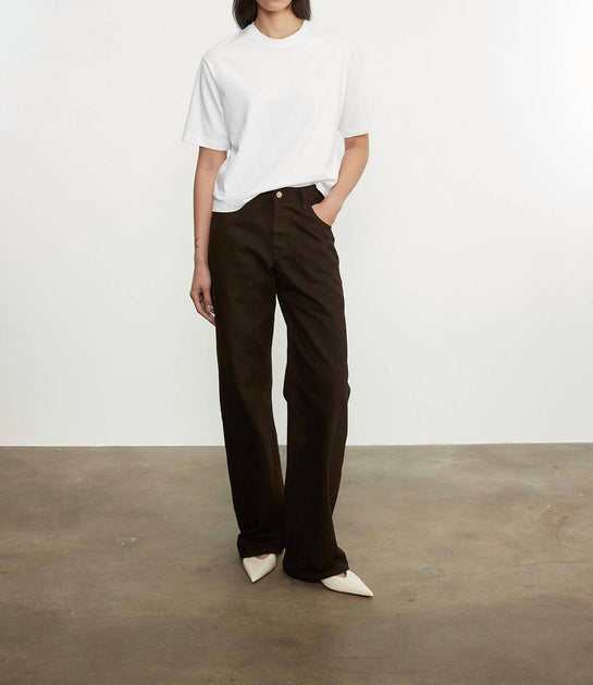 Enza Costa Relaxed Straight Leg Jean Black XLarge 2