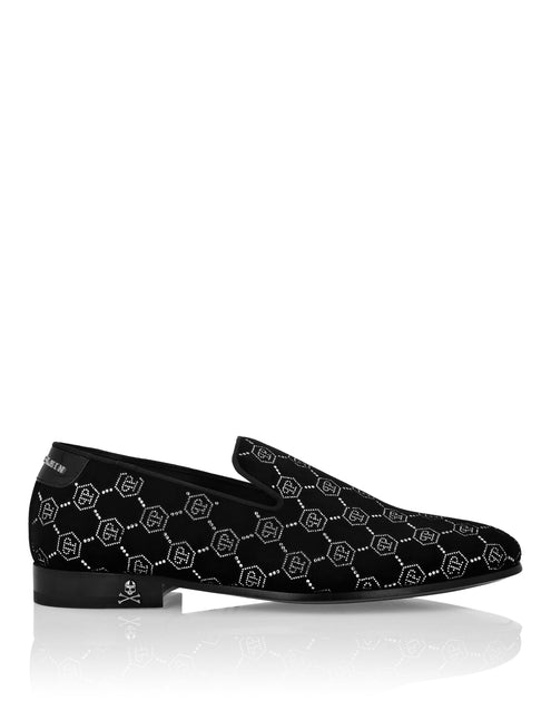 Philipp Plein Velvet Strass Monogram Loafers Multi EU 47 3
