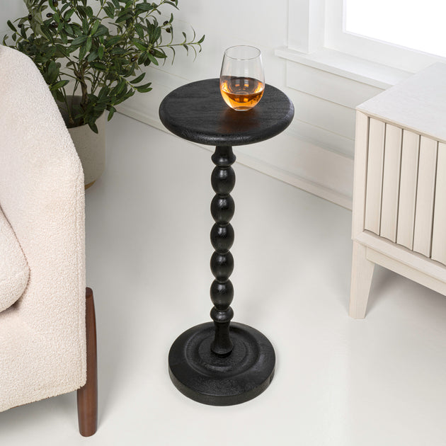 Jonathan Y Augustus 24.5in Pedestal Round Table Black 2