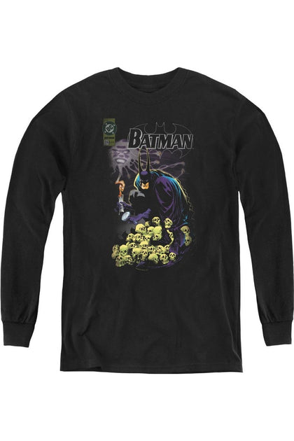 Gildan 516 Batman Cover Youth Long Sleeve Tee Black Medium 2